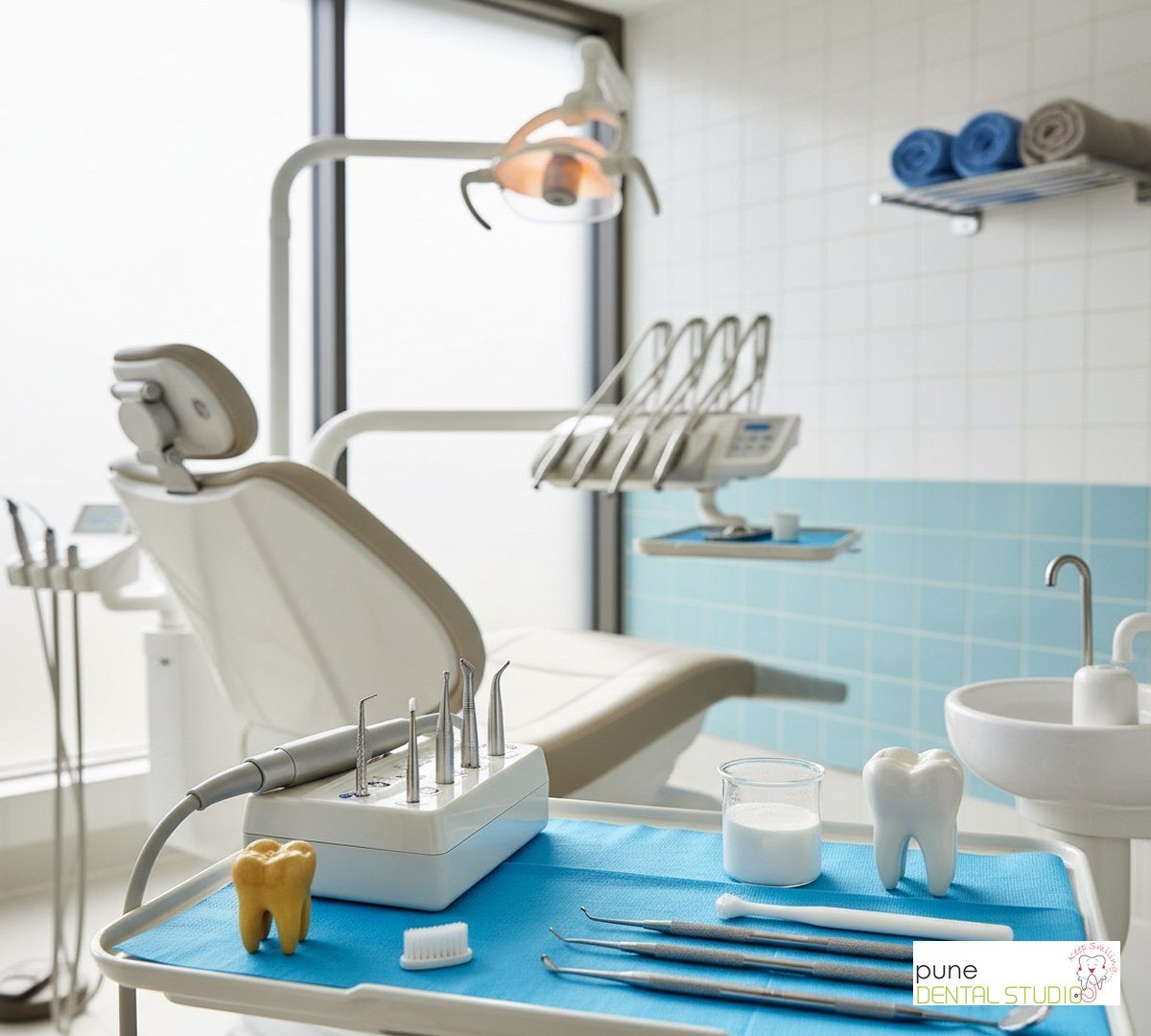 Equipment and interior of a Dental Clinic in Baner, illustrating “Teeth Polishing Before And After A Brighter Smile In One Visit”, for the section “How Does Polishing Help Your Oral Health?”