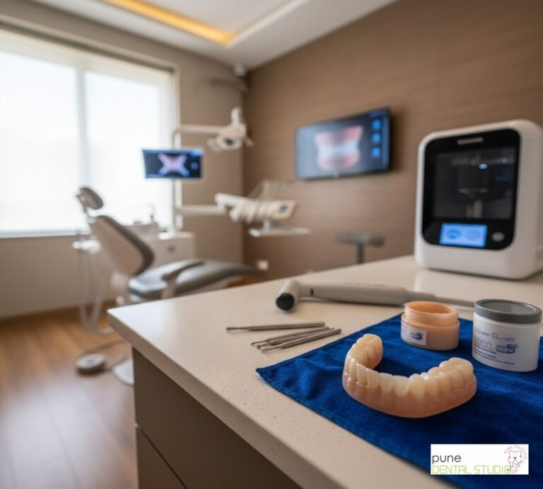 Equipment and interior of a Dental Clinic in Baner, illustrating “Dentures at 65: Why Modern Dentures Feel and Function Differently Than Your Parents' Did”, for the section “When Your Parents' Dentures Aren't Your Future”