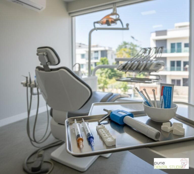 Equipment and interior of a Dental Clinic in Baner, illustrating “Is Teeth Whitening Safe for Sensitive Teeth? What You Need to Know”, for the section “The Question Everyone with Sensitive Teeth Asks”