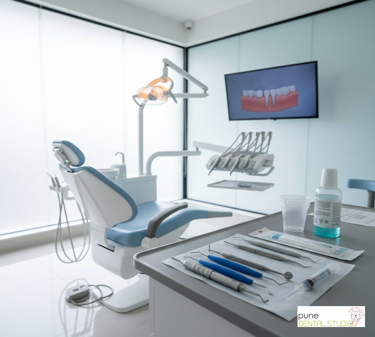 Equipment and interior of a Dental Clinic in Baner, illustrating “Gum Treatment & Deep Scaling in Baner: What It Is, Why It Matters & What to Expect”, for the section “When Your Gums Need More Than a Regular Brush”