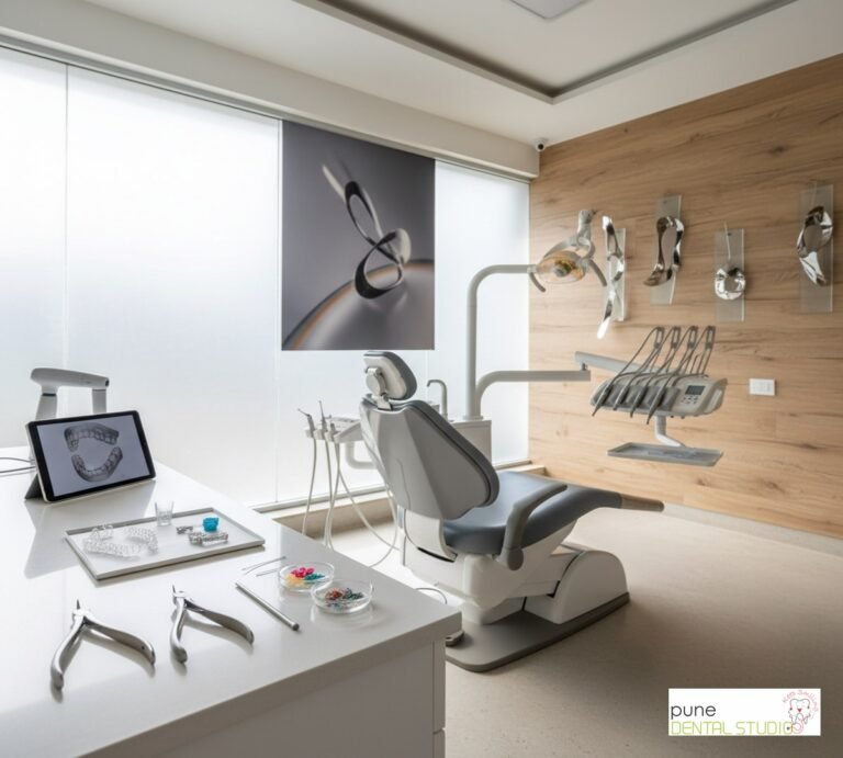 Equipment and interior of a Dental Clinic in Baner, illustrating “Braces for Adults Over 50: Debunking Myths and Real Orthodontic Success”, for the section “The Question I Hear Most Often”