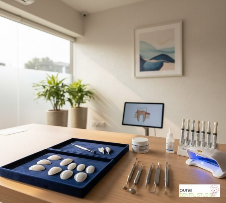 Equipment and interior of a Dental Clinic in Baner, illustrating “Porcelain Veneers or Composite Laminates? Which Lasts Longer in Baner's Climate”, for the section “When a Patient Asks Me This Question, I Know They're Thinking Smart”