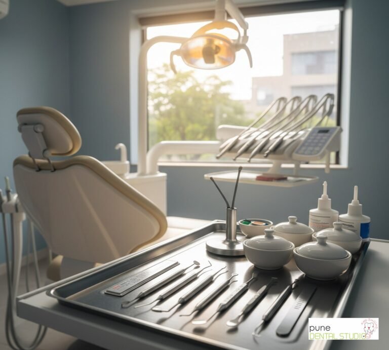 Equipment and interior of a Dental Clinic in Baner, illustrating “The Cost of Dental Veneers: Is It Worth the Investment?”, for the section “When a Smile Feels Like a Barrier”