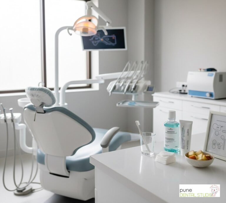 Equipment and interior of a Dental Clinic in Baner, illustrating “How to Care for Your Dental Implants After Surgery: A Complete Aftercare Guide”, for the section “You've Just Had Your Implant Placed–Now What?”