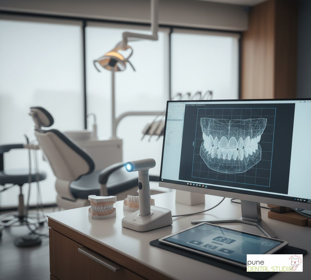 Equipment and interior of a Dental Clinic in Baner, illustrating “Digital Smile Design: See Your New Smile Before We Even Begin”, for the section “You're Nervous About Changing Your Smile–And That's Completely Normal”