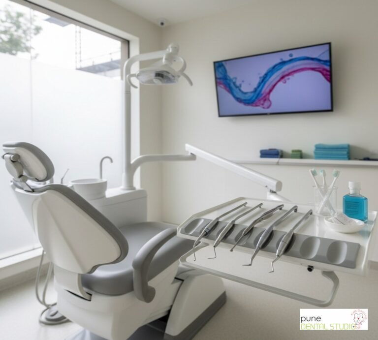 Equipment and interior of a Dental Clinic in Baner, illustrating “Gum Bleeding When You Brush: Is Deep Scaling Right for You?”, for the section “When You Notice Blood in the Sink”