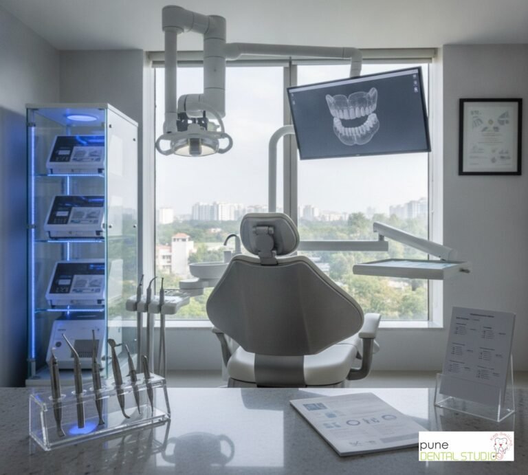 Equipment and interior of a Dental Clinic in Baner, illustrating “How to Choose an International Dental Clinic: What Really Matters”, for the section “What "International Standards" Actually Means”